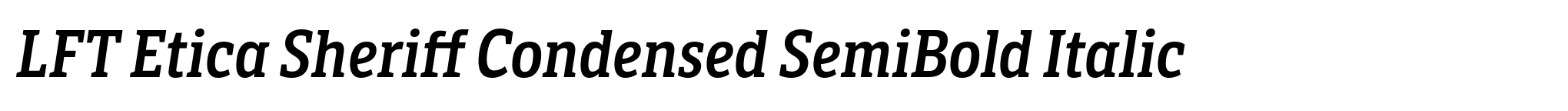 LFT Etica Sheriff Condensed SemiBold Italic image